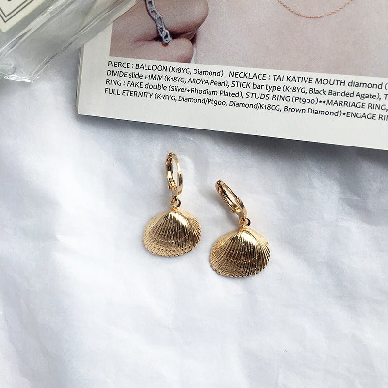 Fashion Jewelry Alloy Shell Earrings-Jewearrings