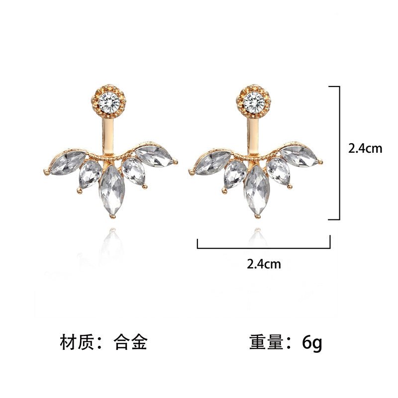 Fashion Jewelry Cute Cherry Blossoms Flower Stud Earrings For Women Cute Jewelry Several Peach Blossoms Earrings-Jewearrings