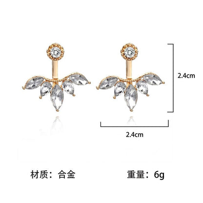 Fashion Jewelry Cute Cherry Blossoms Flower Stud Earrings For Women Cute Jewelry Several Peach Blossoms Earrings-Jewearrings