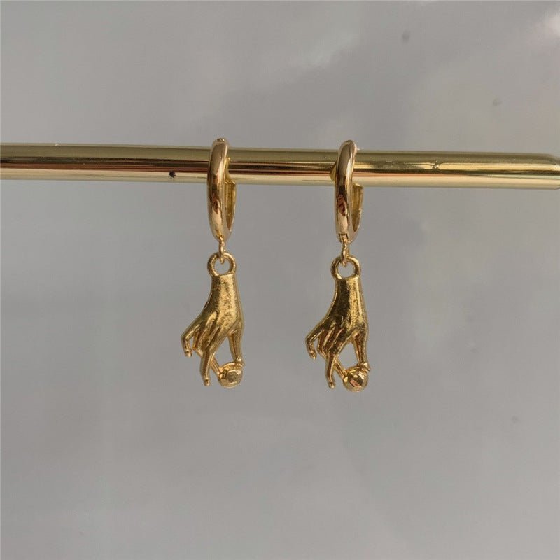 Fashion Jewelry Hip Hop Punk Gold Earrings-Jewearrings