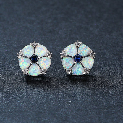 Fashion Lvzuan Flower Stud Earrings-Jewearrings