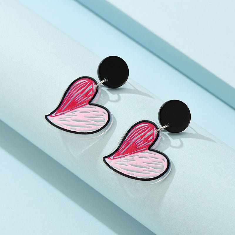 Fashion New Ladies Acrylic Earrings Geometric Plastic Earrings-Jewearrings