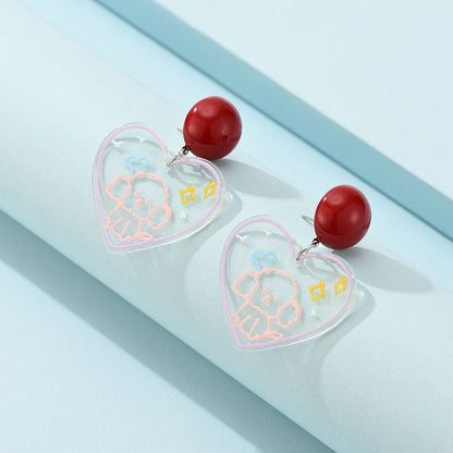 Fashion New Ladies Acrylic Geometric Plastic Earrings-Jewearrings