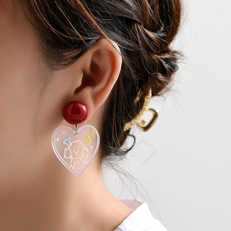 Fashion New Ladies Acrylic Geometric Plastic Earrings-Jewearrings