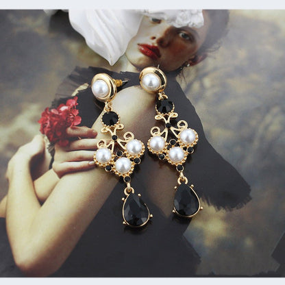 Fashion Pearl Drop Lolita Earrings Ear Clip-Jewearrings