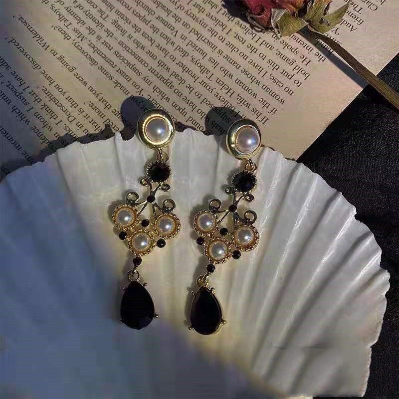 Fashion Pearl Drop Lolita Earrings Ear Clip-Jewearrings