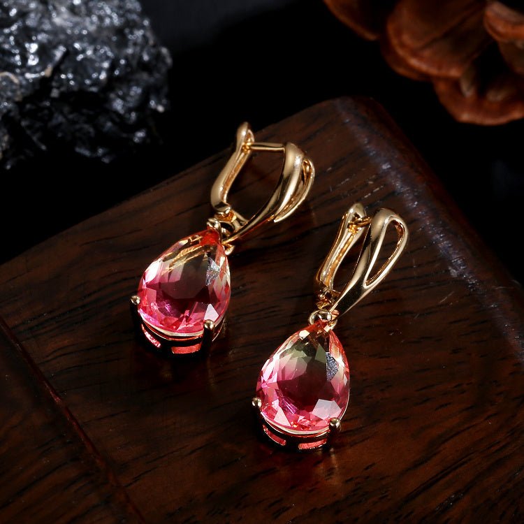 Fashion Rose Gold Temperament Long Tassel Drop Earrings-Jewearrings