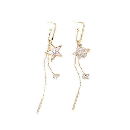 Fashion Shell Asymmetric Planet Earrings-Jewearrings