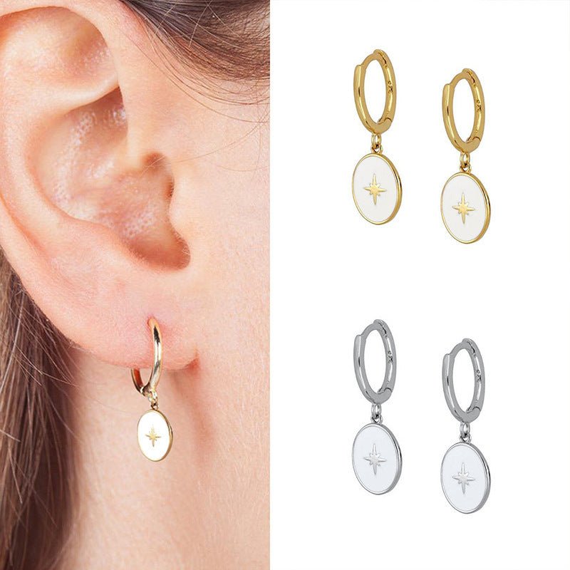 Fashion Simple All-match Female Ear Hoop Earrings-Jewearrings