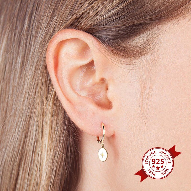 Fashion Simple All-match Female Ear Hoop Earrings-Jewearrings