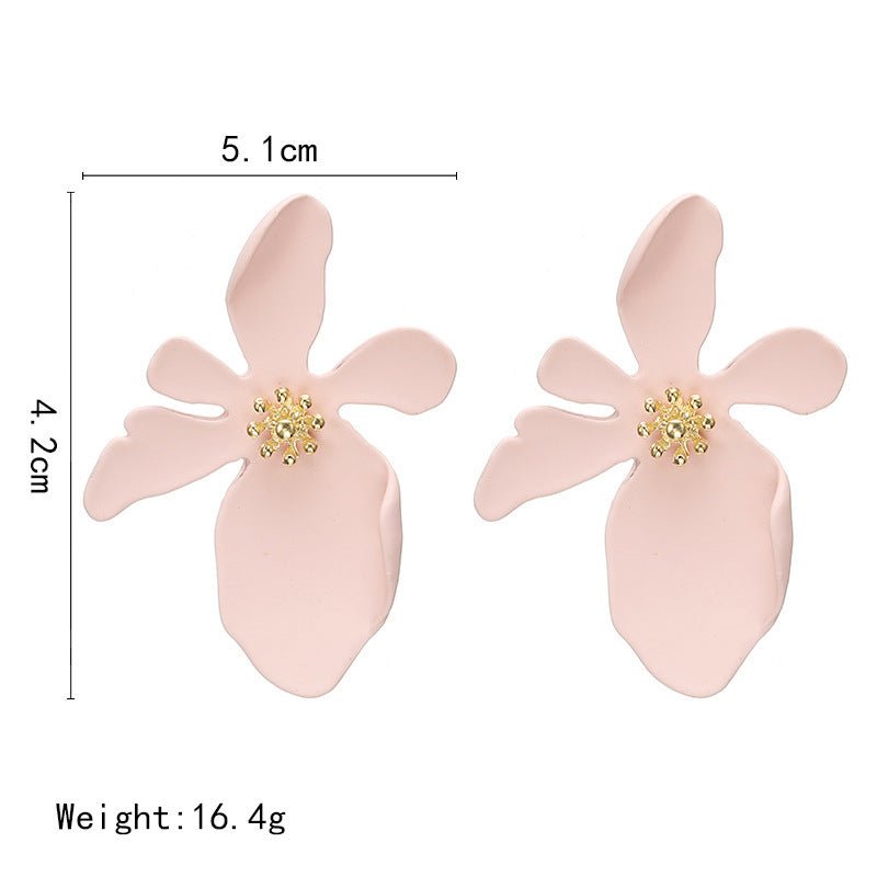 Fashion simple big flower earrings earrings-Jewearrings