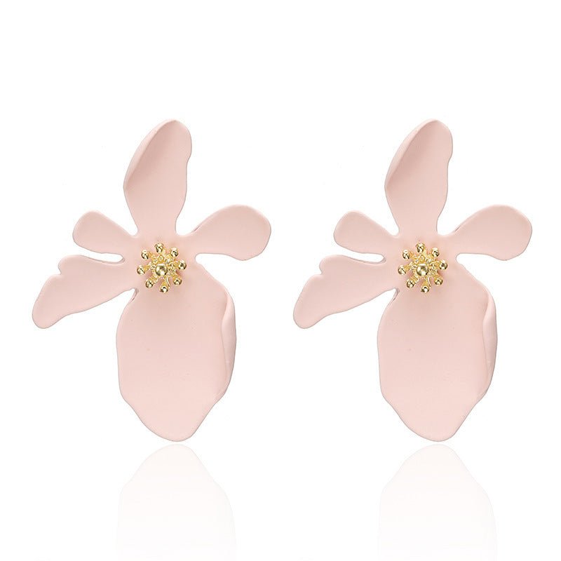 Fashion simple big flower earrings earrings-Jewearrings