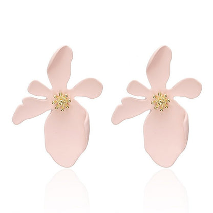 Fashion simple big flower earrings earrings-Jewearrings