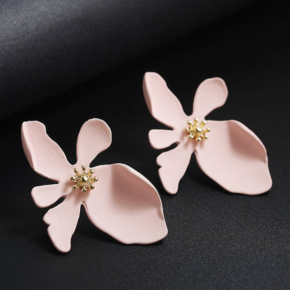 Fashion simple big flower earrings earrings-Jewearrings