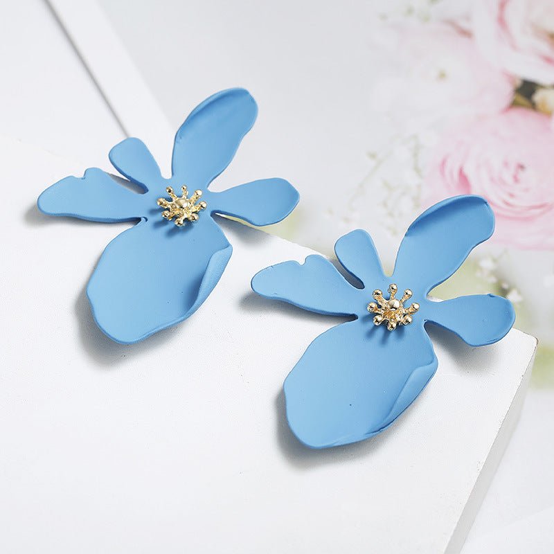 Fashion simple big flower earrings earrings-Jewearrings