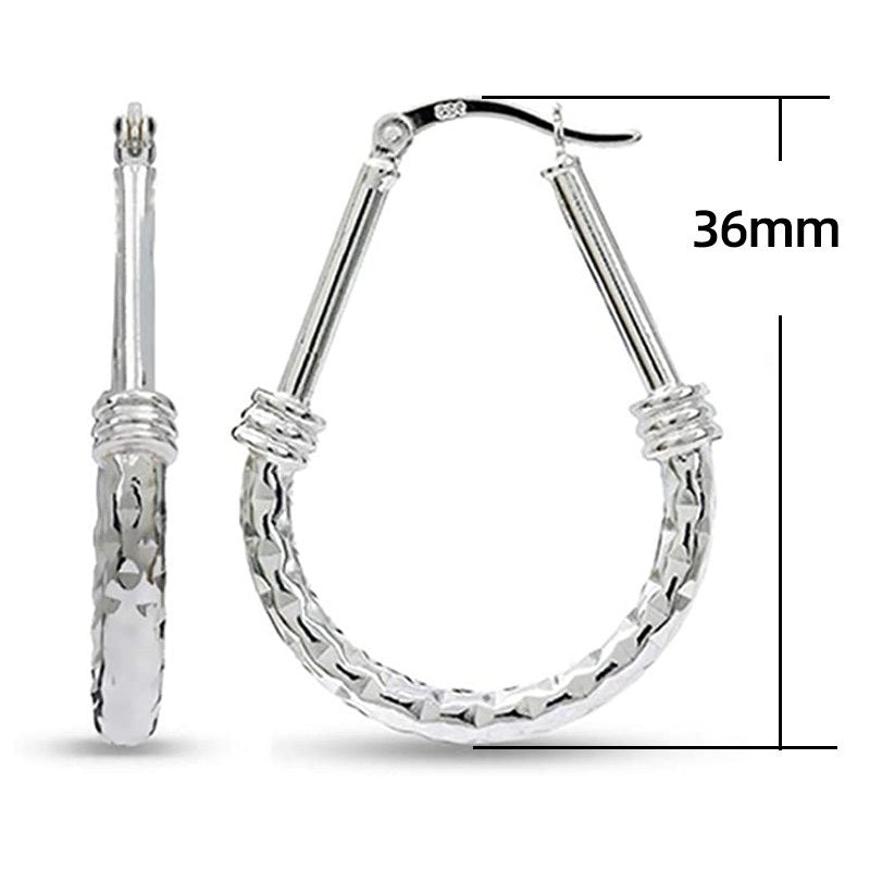 Fashion Simple Ladies Alloy Big Hoop Earrings-Jewearrings