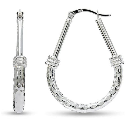 Fashion Simple Ladies Alloy Big Hoop Earrings-Jewearrings