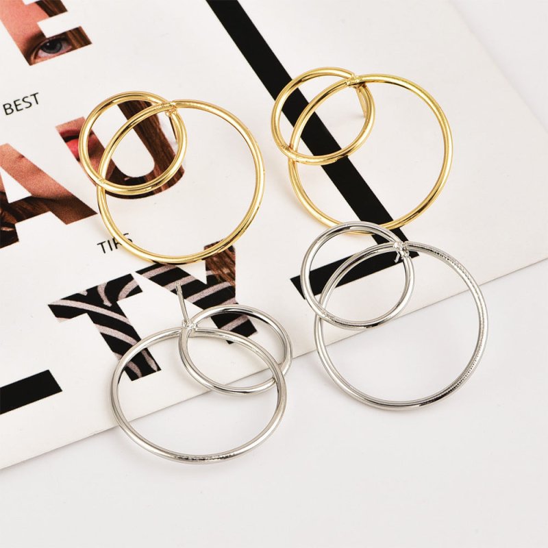 Fashion Simple Shape Trend 8 Word Ear Hoop Earrings-Jewearrings