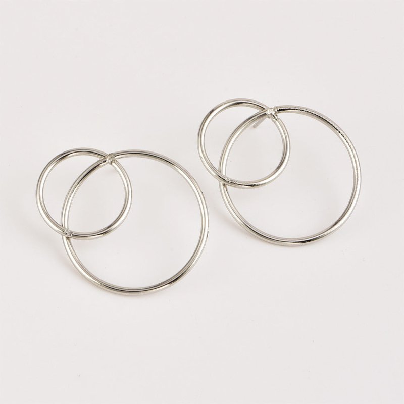 Fashion Simple Shape Trend 8 Word Ear Hoop Earrings-Jewearrings