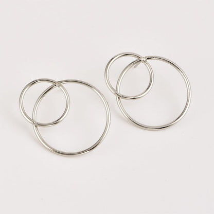 Fashion Simple Shape Trend 8 Word Ear Hoop Earrings-Jewearrings