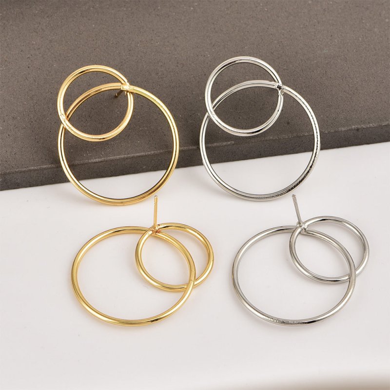 Fashion Simple Shape Trend 8 Word Ear Hoop Earrings-Jewearrings