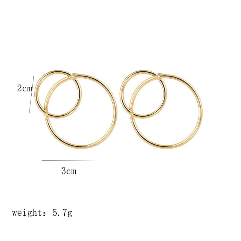 Fashion Simple Shape Trend 8 Word Ear Hoop Earrings-Jewearrings