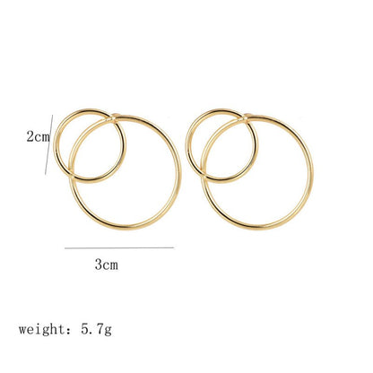 Fashion Simple Shape Trend 8 Word Ear Hoop Earrings-Jewearrings