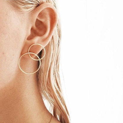 Fashion Simple Shape Trend 8 Word Ear Hoop Earrings-Jewearrings