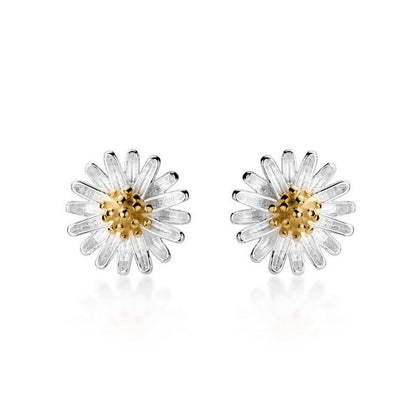 Fashion Sunflower Daisy Flower Stud Earrings-Jewearrings