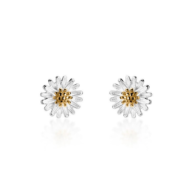 Fashion Sunflower Daisy Flower Stud Earrings-Jewearrings