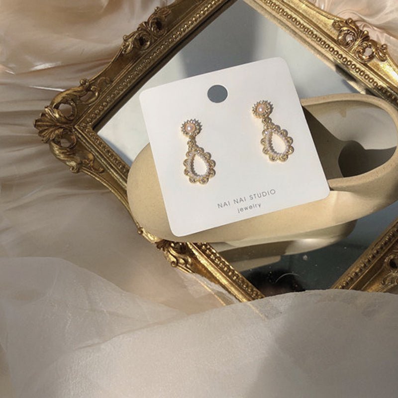 Fashion Vintage Palace Baroque Pearl Earrings-Jewearrings