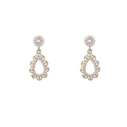 Fashion Vintage Palace Baroque Pearl Earrings-Jewearrings