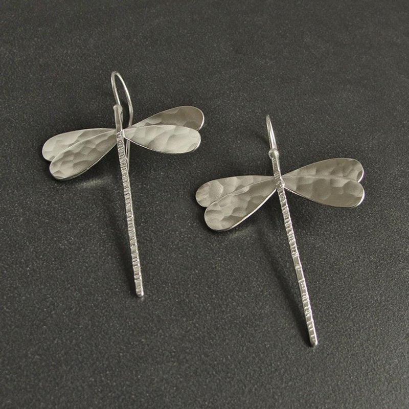 Fashionable Personality Three-dimensional Dragonfly Long Earrings-Jewearrings