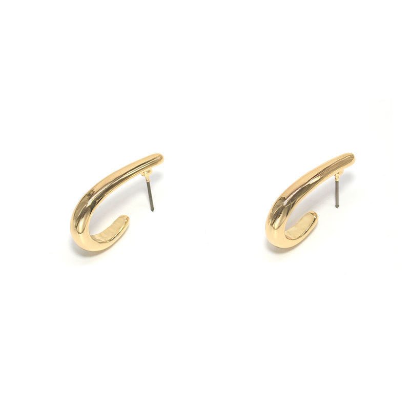 Fashionable Sweet Cool Small Gold Metal Earrings-Jewearrings