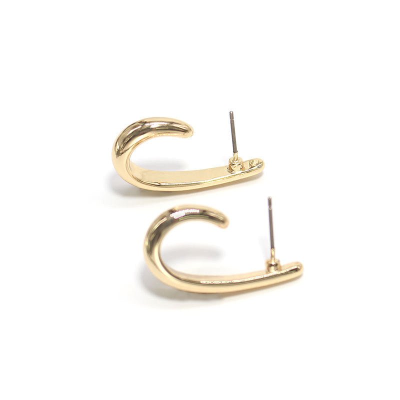 Fashionable Sweet Cool Small Gold Metal Earrings-Jewearrings