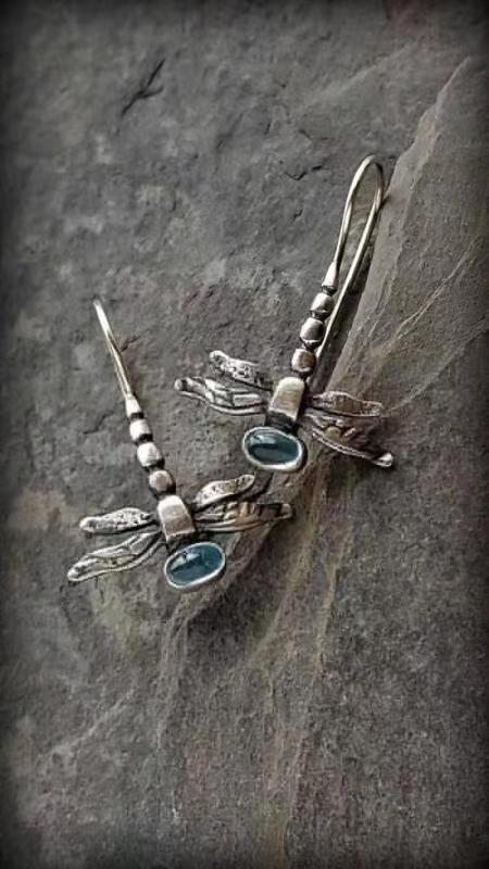 Fashionable Temperament Small Dragonfly Female Earrings-Jewearrings