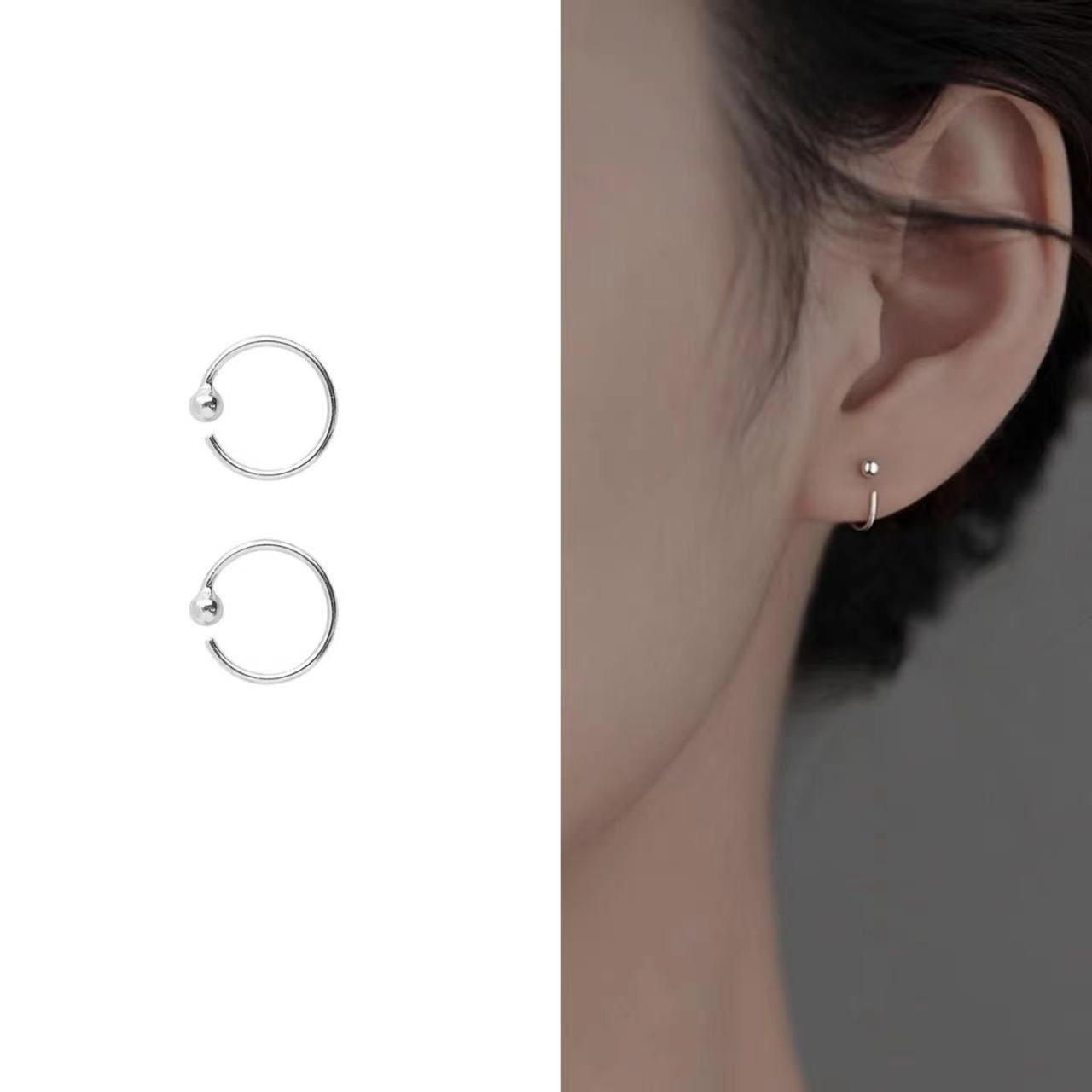 Simple Ear Clip Sterling Silver Earrings For Women-Jewearrings