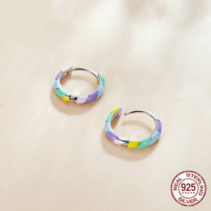 S925 Sterling Silver Rainbow Earrings Women-Jewearrings