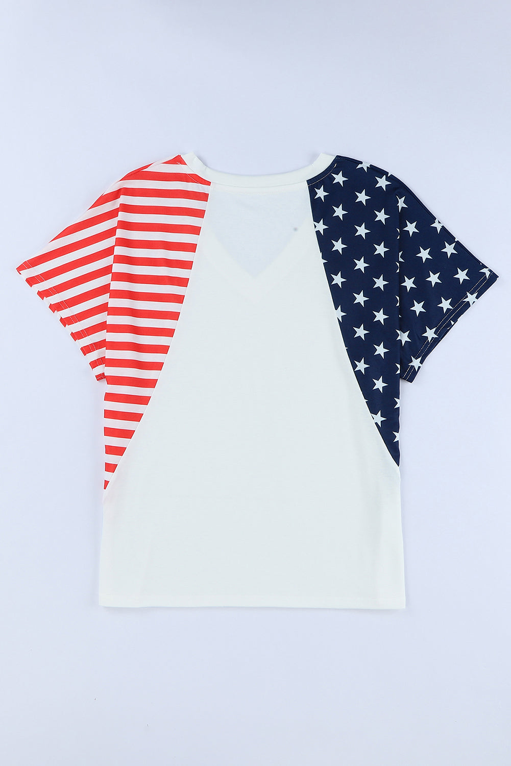 Stars and Stripes V-Neck Tee Shirt-Jewearrings