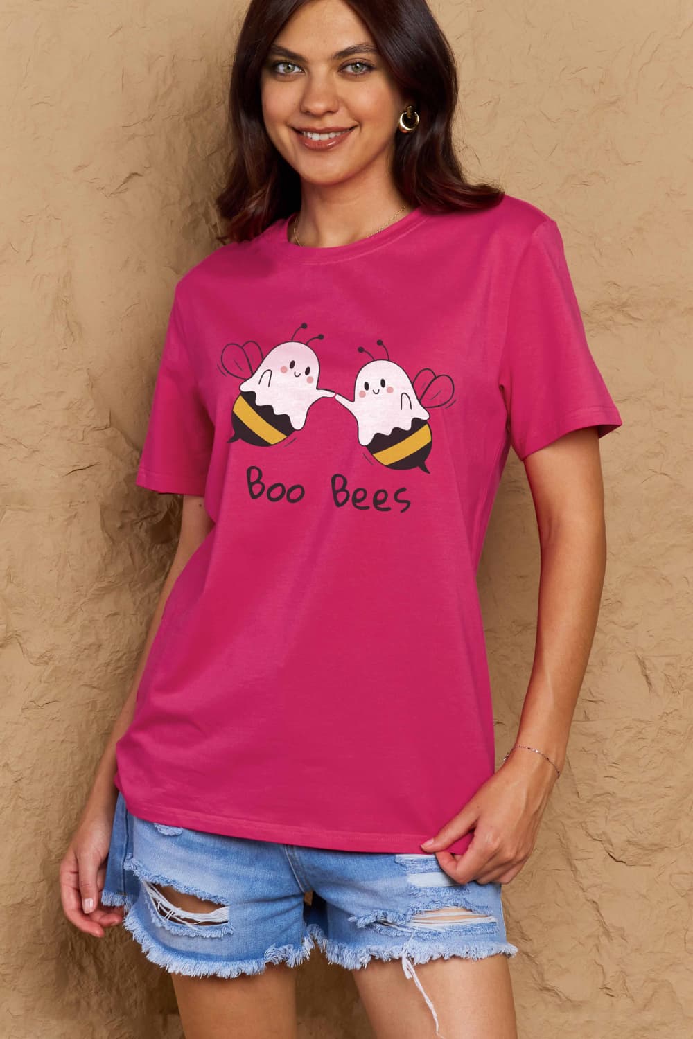 Simply Love Full Size BOO BEES Graphic Cotton T-Shirt-Jewearrings