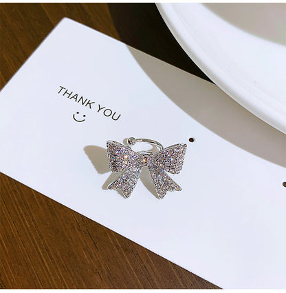 Bow Ear Clip Ear Clip Female Feeling Special-interest Earrings Without Pierced Ears-Jewearrings