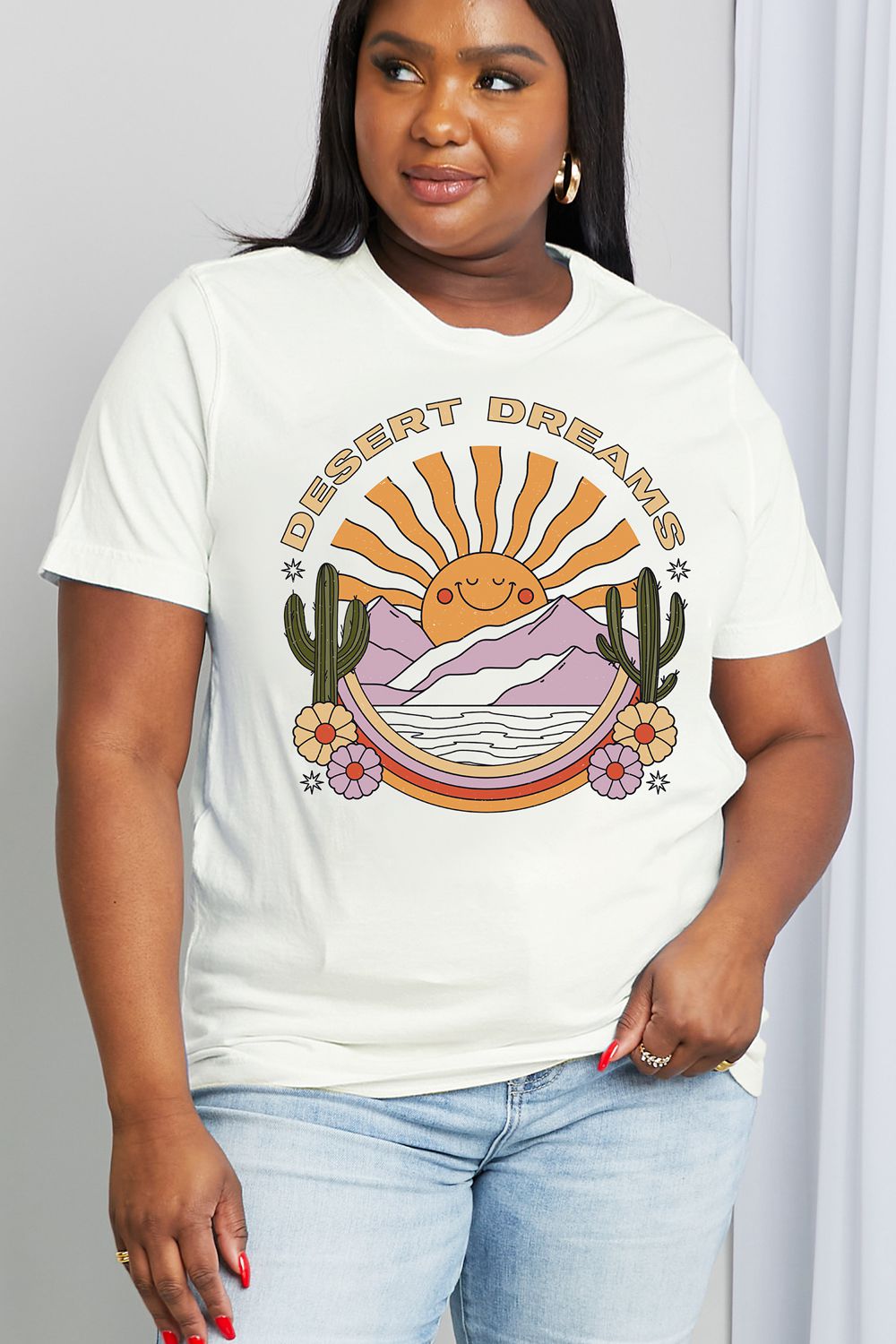 Simply Love Full Size DESERT DREAMS Graphic Cotton Tee-Jewearrings