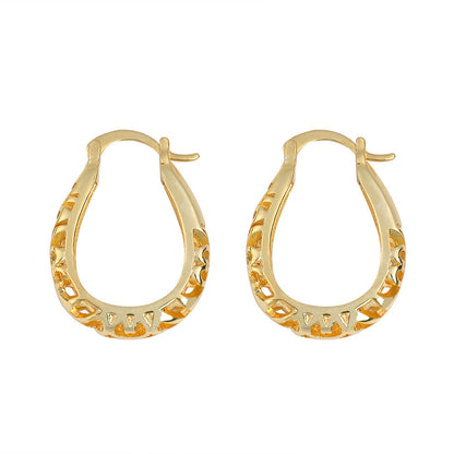 Exaggerated And Exaggerated Carved Ear Buckle Ear Clip Earrings-Jewearrings