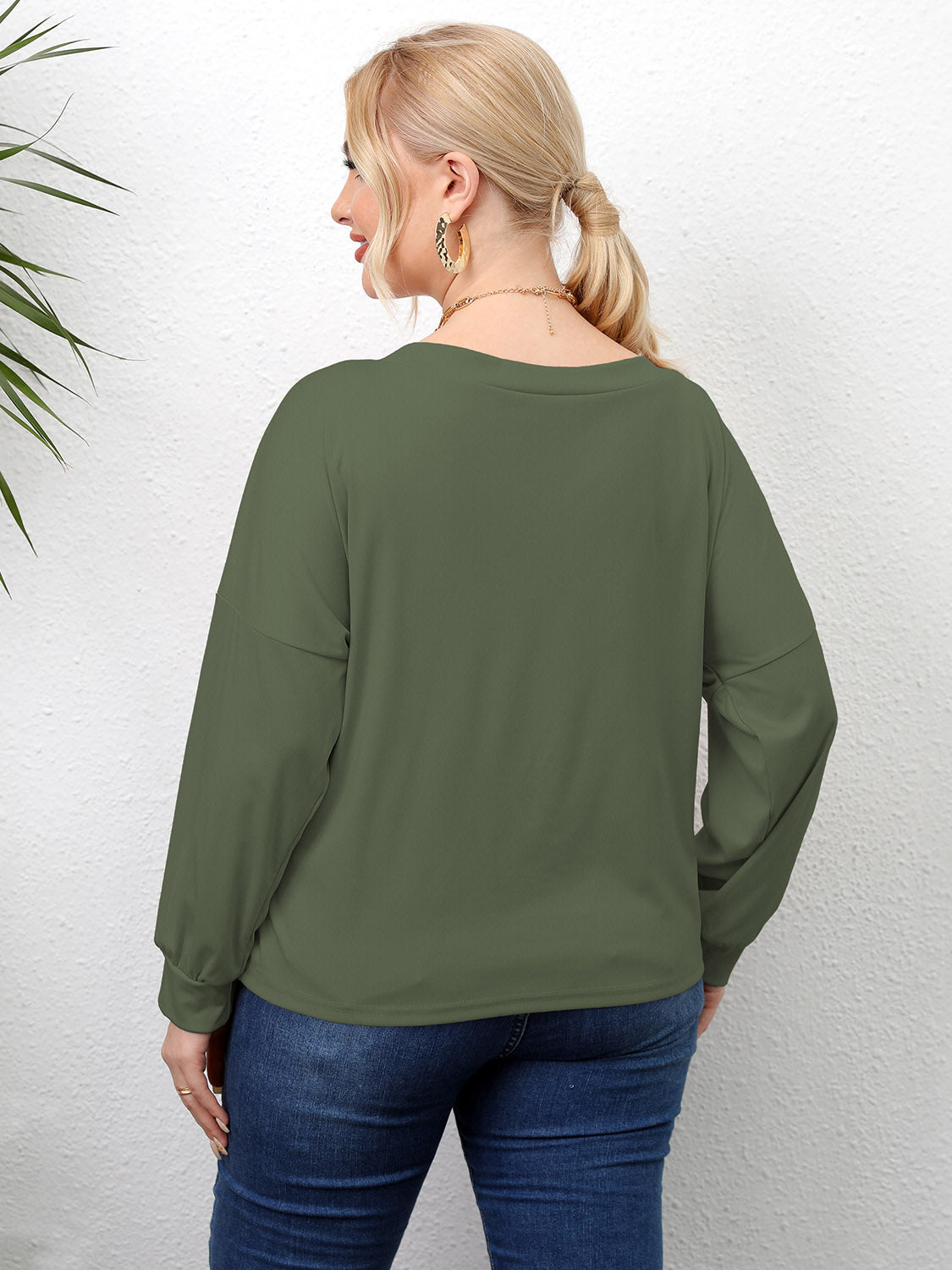 Plus Size Twisted Drop Shoulder T-Shirt-Jewearrings