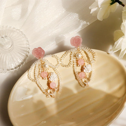 Summer Sweet Date Rice Ball Bow Tie Earrings-Jewearrings