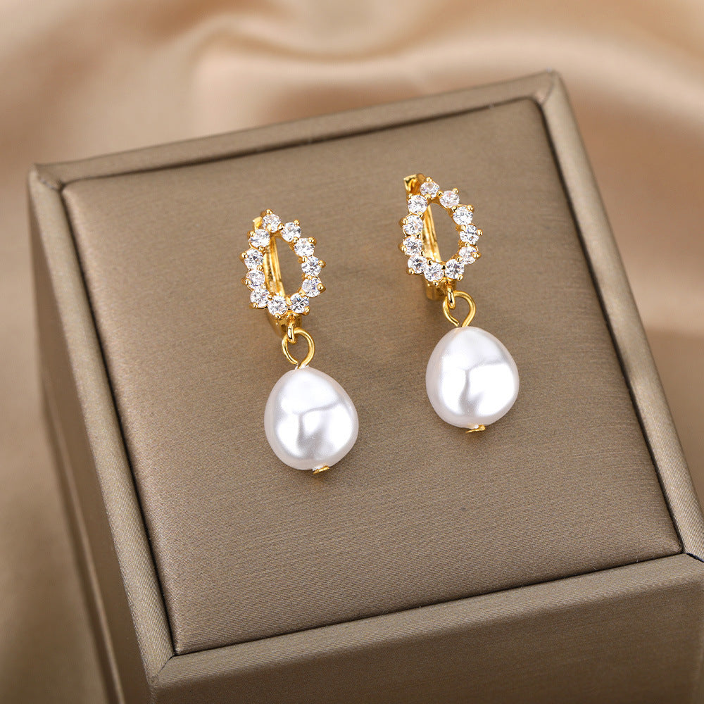 New Freshwater Pearl Earrings Of The Same Design-Jewearrings