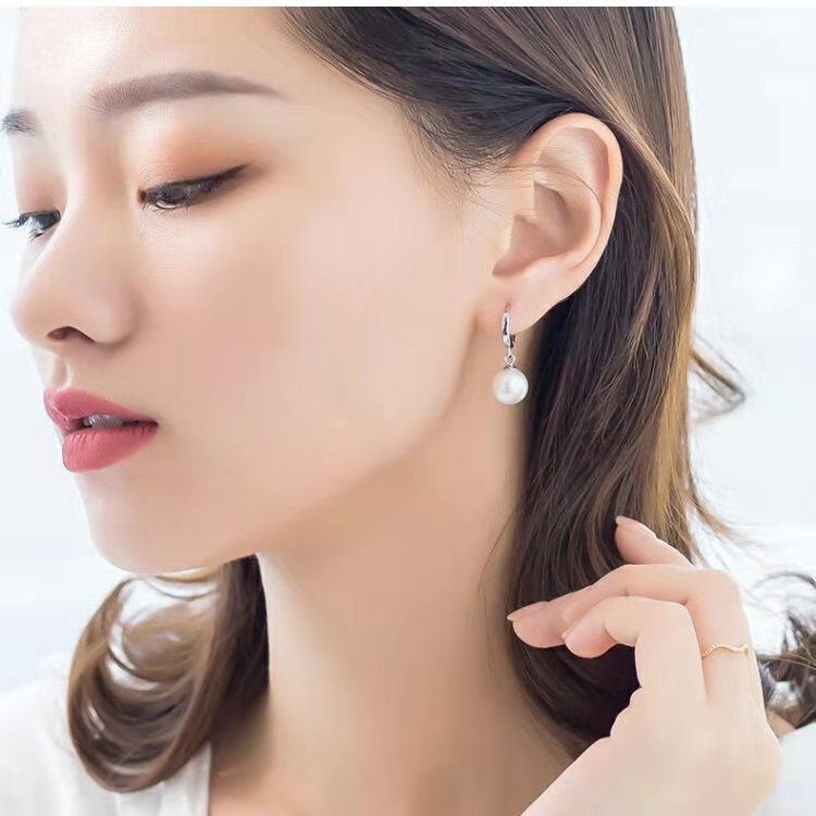 Pearl Earrings Temperament Simple And Light Luxury Female Ear Rings-Jewearrings