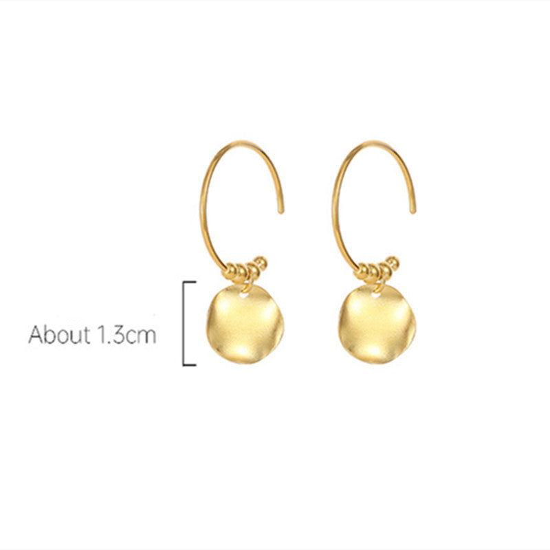 Women's Fashion Sterling Silver Disc-shaped Earrings-Jewearrings