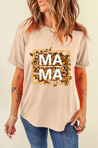 MAMA Round Neck Short Sleeve T-Shirt-Jewearrings