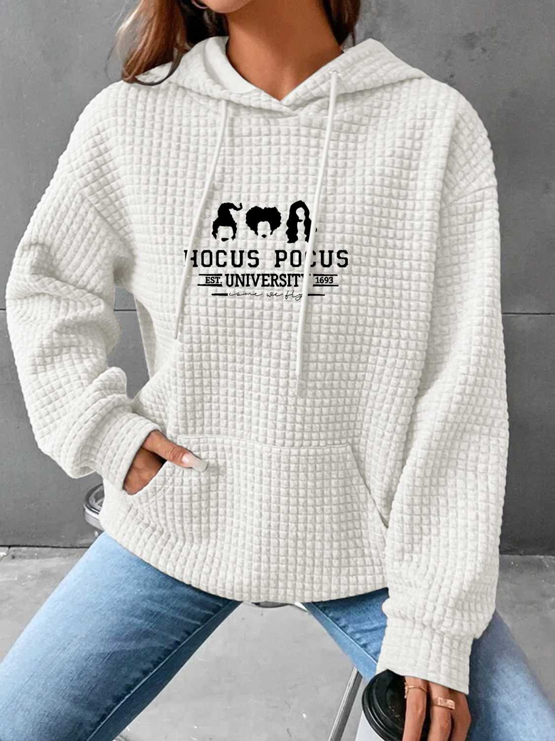 HOCUS POCUS Graphic Hoodie with Front Pocket-Jewearrings